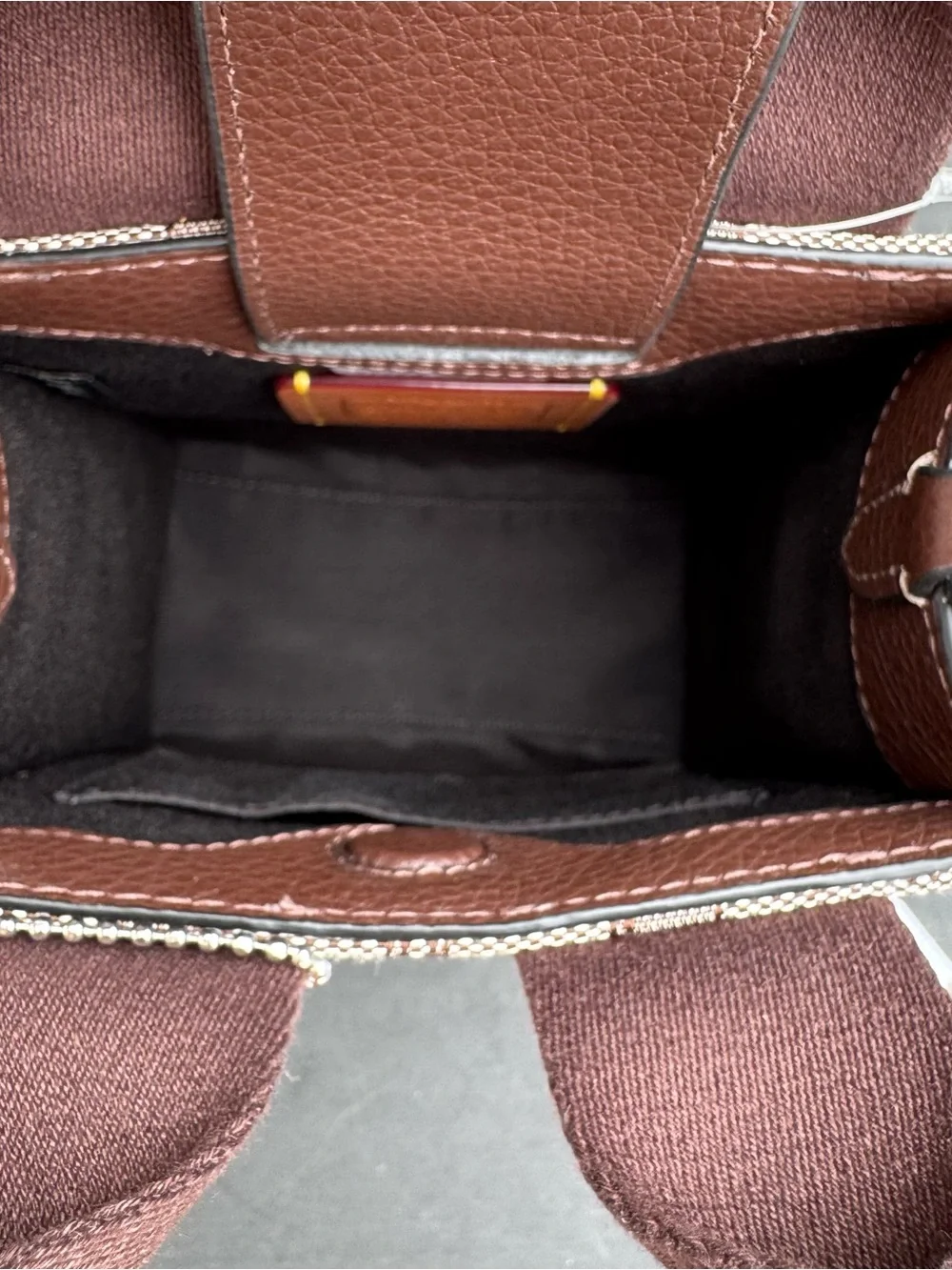 Coach Brown Signature Canvas Mini Tote with Chocolate Trim NWT - Picture 8 of 9